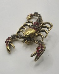 Women Men Unisex Scorpion Lover Brooch Fashion Animal Pin Jewelry, Gold Color