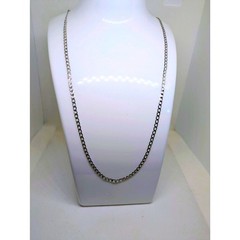 Cuban Link Stainless Steel Silver Tone Unisex Chain. Size: 23in 3mm Weight: 4.5g