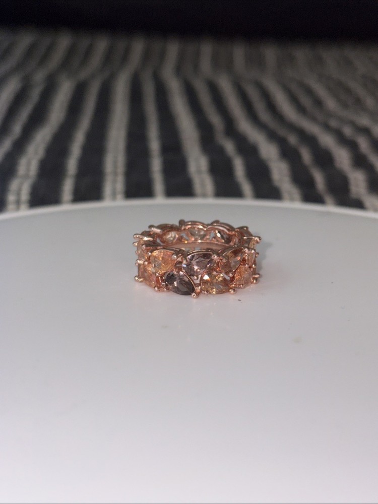 Bomb Party Size 5 RBP7773 The Scattered Band Smokey Topaz CZ RG Plating
