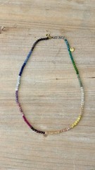 Local Eclectic “Live by the Sun” Rainbow Crystal Beaded Necklace – Sold Out