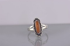 WHEELER Sterling Silver 21mm Brown Agate Statement Band Ring 925 Sz: 10