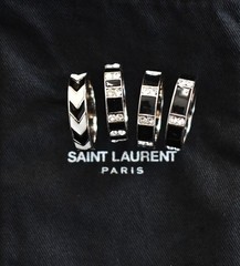 Authentic YVES SAINT LAURENT Paris SMOKING GROMMET Four Band Rings Size 6