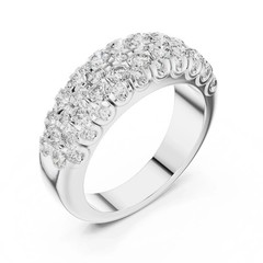1.91 Ct Round Cut Lab Created Diamond Engagement Ring 14K White Gold Size 8