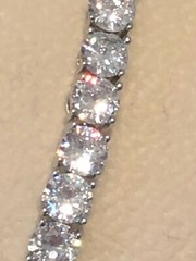 10Ct Diamond Tennis Bracelet 1 Row Round quartz Diamonds 14K White Gold ep