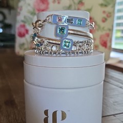 BP Spring Stack Blessed And Protected Silver Plated Stack Bracelet Horseshoe