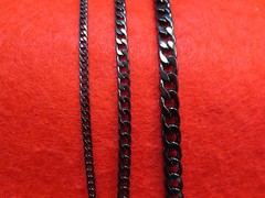 16″-50″ 3/5/7MM STAINLESS STEEL BLACK PLATED CUBAN CURB LINK CHAIN NECKLACE-BLK