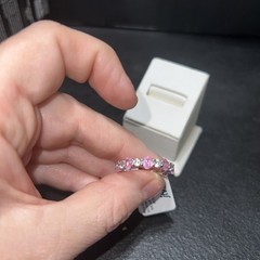 Bella Luce 4.42CWT Oval Round Pink And White Diamond Simulants Ring