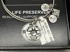 Alex and Ani Life Preserver Charm Bracelet NWT Rafaelian Silver