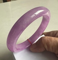 Natural Grade AAA Ice Lilac Lavender Burmese Jade jadeite bracelet bangle 61MM