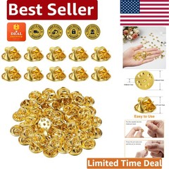 50PCS Gold Locking Pin Backs for Secure Enamel Pins Replacement – Copper