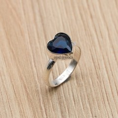 Blue Sapphire Gemstone 925 Sterling Silver Ring Handmade Jewelry Ring For Gift