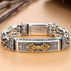 20cm Silver Plated Bangle Bracelet Chain Popular Vintage Jewelry Men’s Gift HOT