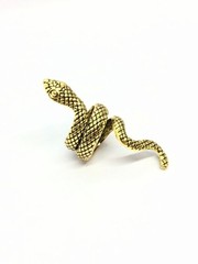 GOLD TONE SNAKE RING Serpent Wrap Statement Cobra Size 6.5