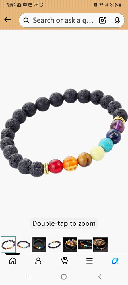 13 Lava Rock 7 Chakra Beaded Oil Diffuser Bracelet Unisex