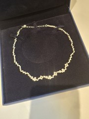 SWAROVSKI Fidelity Collar Necklace 40cm Round Bezel Set Crystals Rhodium Plated