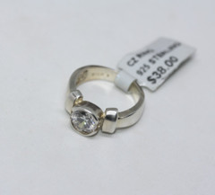 New Mexican 925 Silver Channel Set 1.5 CT Round CZ Women’s Designer Ring Sz 5.75