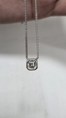 IGI Certified 1.5 Carat Asscher Cut Diamond Pendant | Lab Grown | Fine Jewelry
