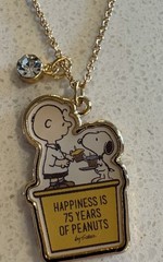Peanuts Snoopy “ Happiness is 75 Years of Peanuts” Pendant Necklace