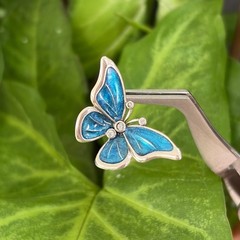 100% NEW #793747C01 PANDORA Blue Oversized Butterfly Charm WITH BOX