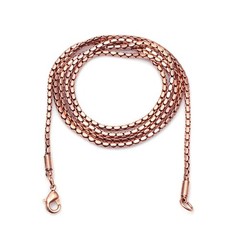 100% Pure Copper Box Chain Necklace, Herringbone Design, Eco-Friendly Pendant Je