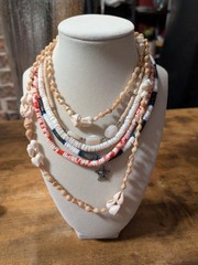 Lot of 5 Shell Puka Shell Necklaces Good Variety Multicolored 90s Y2K