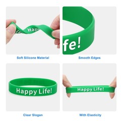 48X Silicone Wristbands Bulk Colorful Rubber Bracelets Party Favors Teens Adults