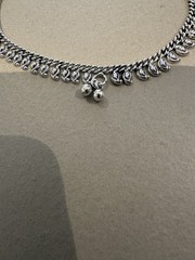 Solid Sterling Silver Anklet With Bells 21-23cm bells Bohemian Byron Gypsy NWT