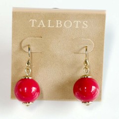 New Talbots Glass Beads Drop Earrings Gift Fashion Women Party Holiday Jewelry