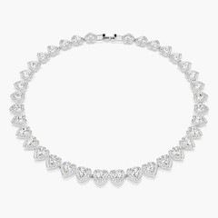 Swarovski Authentic Ariana Grande x Swarovski Tennis Necklace Heart White Crysta