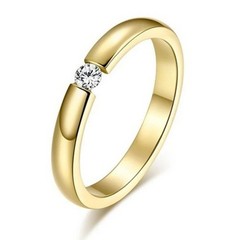 Men Women Silver Gold Stainless Steel Ring Band Titanium Wedding Engagement Ring