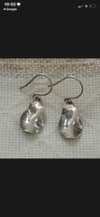 925 Sterling Silver Teardrop Dangle Hook Earrings Handmade Minimalist 1 in