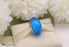 Authentic Pandora Fascinating Aqua Murano Glass Charm 791607 Retired E
