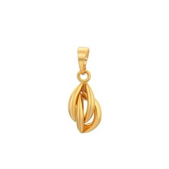 Minimalist Geometric Teardrop Pendant Copper Alloy 24K Gold-Tone Plated