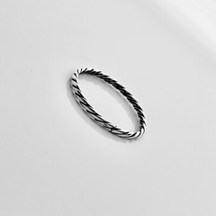 Sterling Silver Twist Ring, Stackable Ring, Silver Ring, Rope Ring