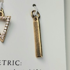 Apt.9 NEW Charms Gold Tone Geometric Diamond Triangle Bar Bracelet Necklace