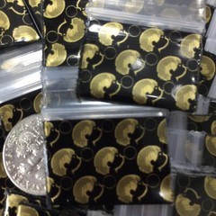 BaggiesSince1987 – 1034 Design Bags 100PCS el Chapo Silver/Gold MIX, READ DETAIL