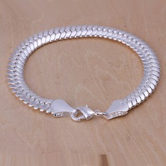 Unisex Women’s 925 Sterling Silver Bracelet 8 Inches 8MM Lobster L4