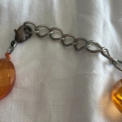 Faceted Amber Pink Statement Necklace Oversized Beads Bold Acrylic Jewelry
