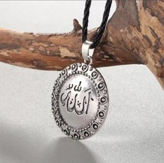 Islamic Allah Muslim Religious Silver Pendant Necklace Fashion Jewelry 102J