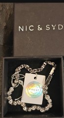 NIC & SYD CZ Tennis Bracelet Rhódium Plated 7in approximately