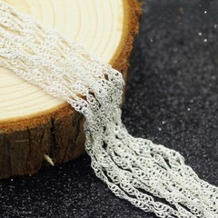 5pcs 925 Silver 16-30inch 2mm Water-Wave Chain Necklace Jewelry Women Wholesale
