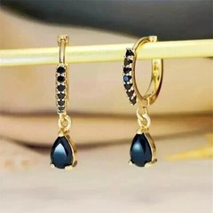 2Ct Pear Cut Simulated Diamond Drop Dangle Earrings 14k Yellow Gold Plated