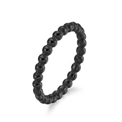 Stackable Ring Stainless Steel 2mm Beads Eternity Band Anniversary Jewelry