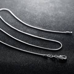 10PCS wholesale 925 sterling solid silver 1MM 16-30inch snake chain necklace