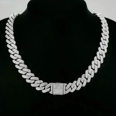 Luxury Iced Out Cuban Link Chain Necklace Men Thick Miami Cuban Hip Hop Jewelry