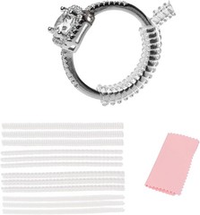 12-Pack Ring Sizer for Loose Rings, 4 Sizes Invisible Ring Size Adjuster, Spiral