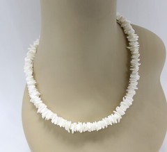 New Hawaiian Island Beach Style 18″ Chipped Puka Sea Shell Necklace #N1050