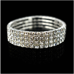 Women Bling Crystal Rhinestone Stretch Elastic Bracelet Bangle Wristband Jewelry