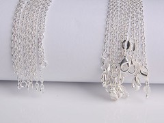 18″ Necklace 1 PC 925 Silver Rolo Chain Male/Female UNISEX