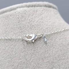 Silver tone Heart Locket Pendant Necklace Purple Stone 16″